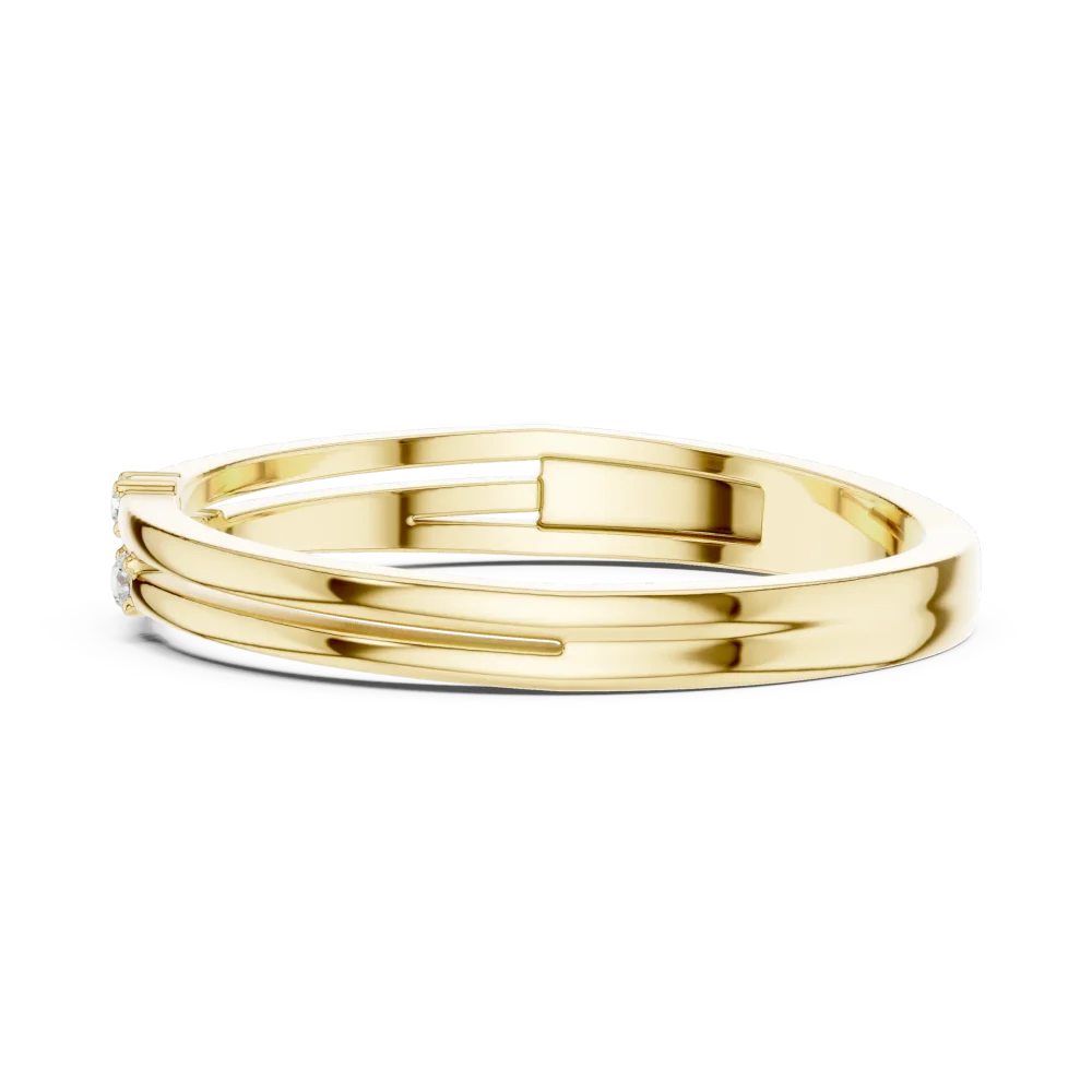 Linear Essence Triple Round Brilliant-Cut Diamond Band - Image 4