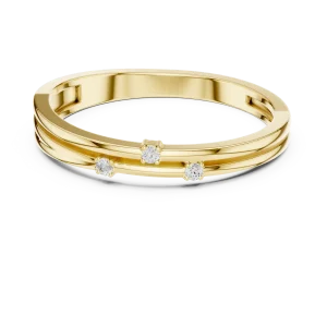 Linear Essence Triple Round Brilliant-Cut Diamond Band - Image 2