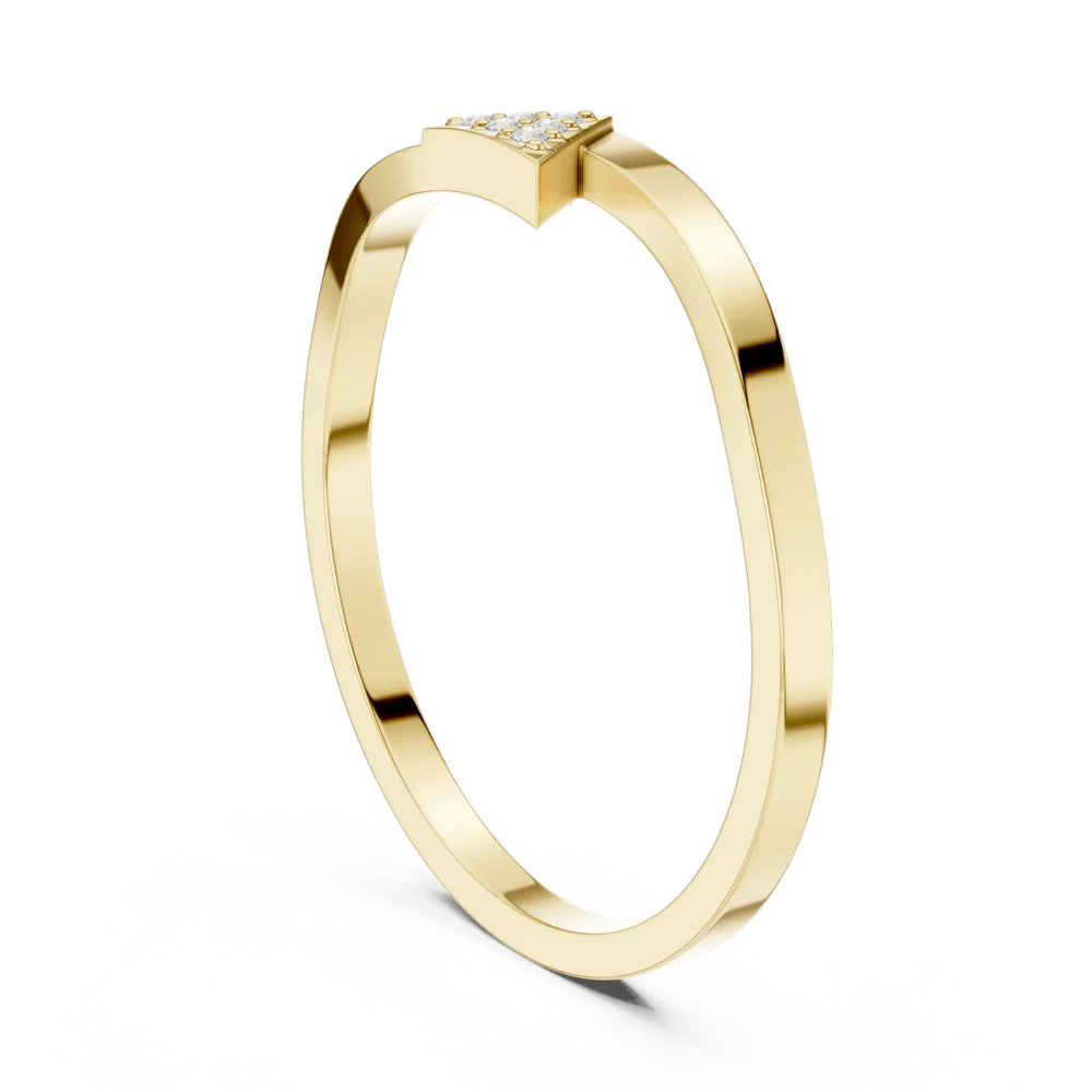 Geometric Linear Cluster Ring with Brilliant-Cut Accents - Image 3