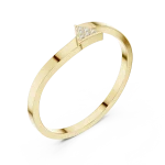 Geometric Linear Cluster Ring with Brilliant-Cut Accents