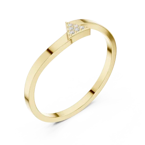 Geometric Linear Cluster Ring with Brilliant-Cut Accents