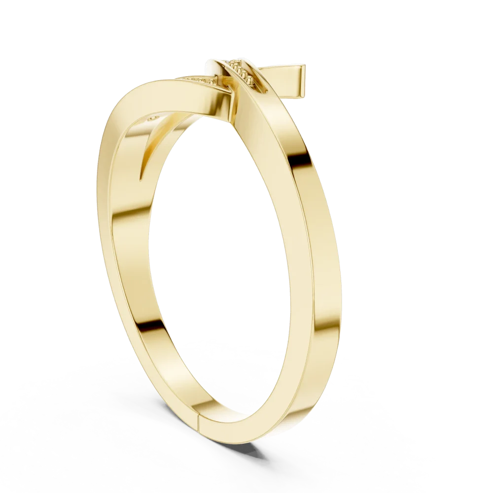 Linear Symmetry Round Brilliant Pavé-Set Band - Image 3