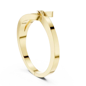 Linear Symmetry Round Brilliant Pavé-Set Band - Image 3