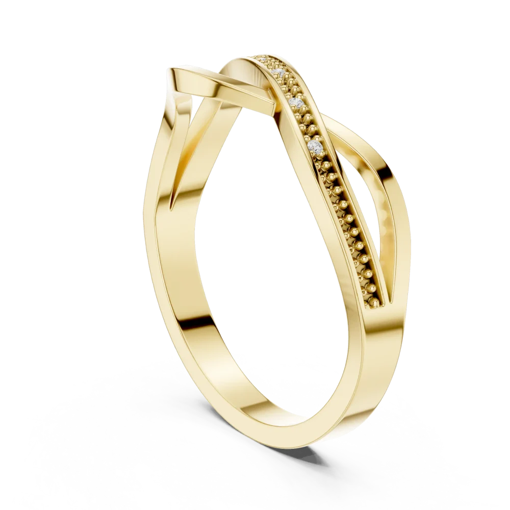 Fluid Linear Round Brilliant-Cut Pavé-Set Band - Image 3