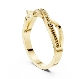 Fluid Linear Round Brilliant-Cut Pavé-Set Band - Image 3