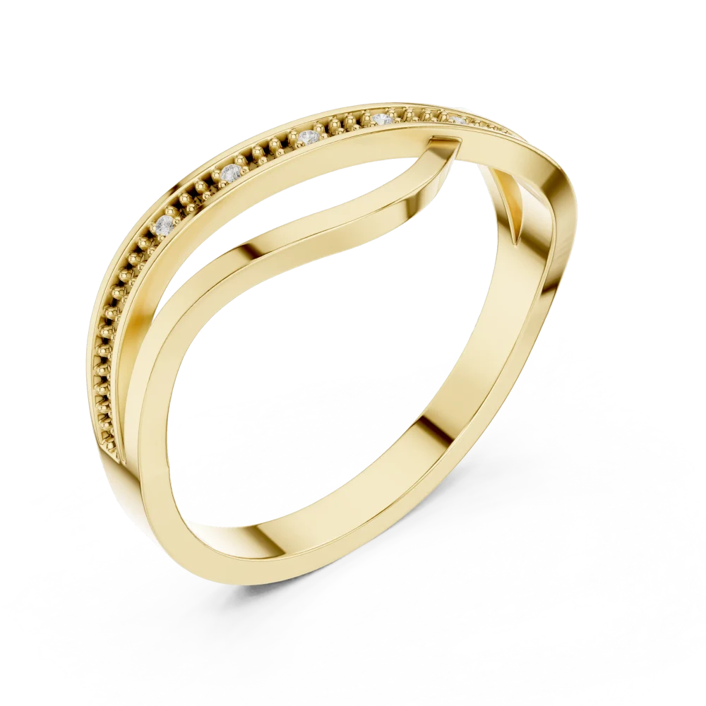 Elevate your style with this fluid, pavé-set band featuring radiant DIAMEUR diamonds. A modern classic perfect for stacking. Shop this design today.