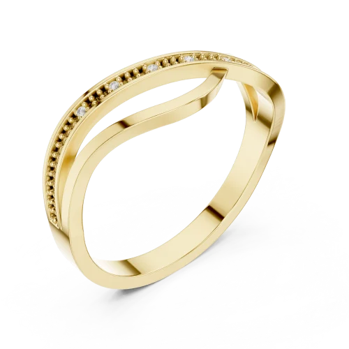 Fluid Linear Round Brilliant-Cut Pavé-Set Band