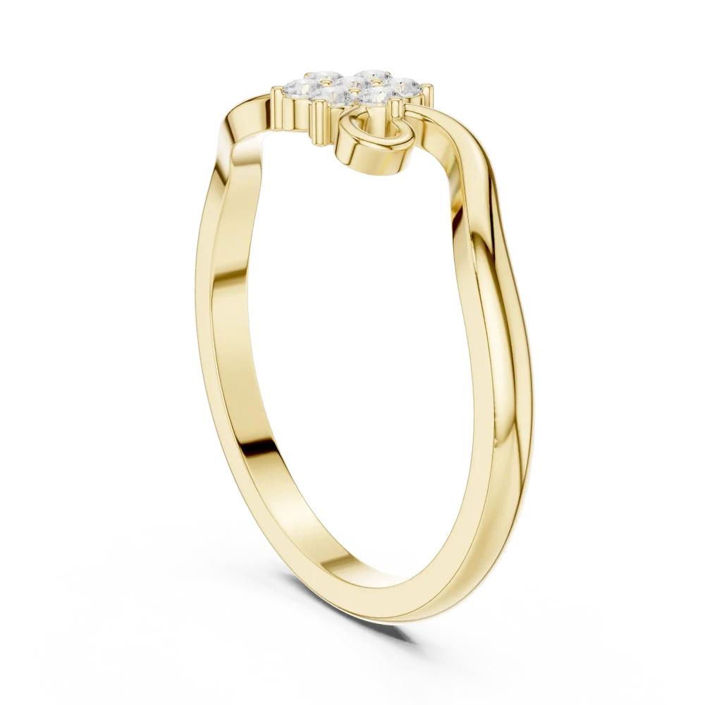 Fluid Cluster Round Brilliant-Cut Diamond Ring - Image 3