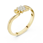 Fluid Cluster Round Brilliant-Cut Diamond Ring