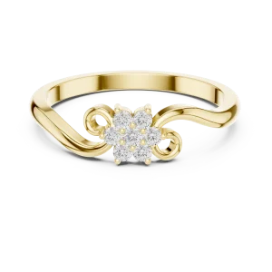 Fluid Cluster Round Brilliant-Cut Diamond Ring - Image 2