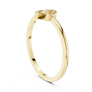 Geometric Frame Round Brilliant Cut Accent Ring - Image 3