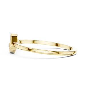 Geometric Frame Round Brilliant Cut Accent Ring - Image 4