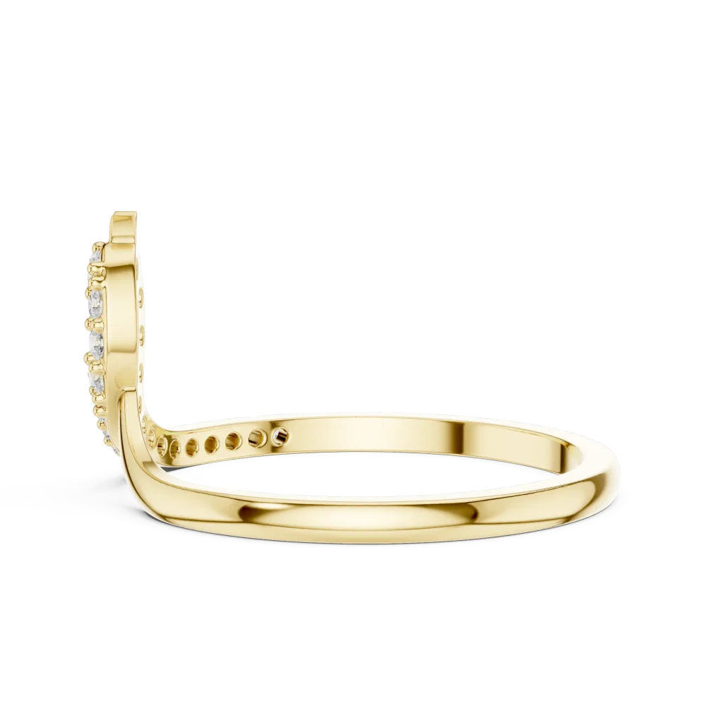 Fluid Linear Round Brilliant Pavé-Set Ring - Image 4