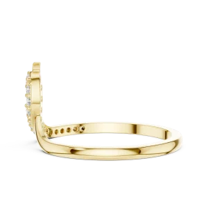 Fluid Linear Round Brilliant Pavé-Set Ring - Image 4