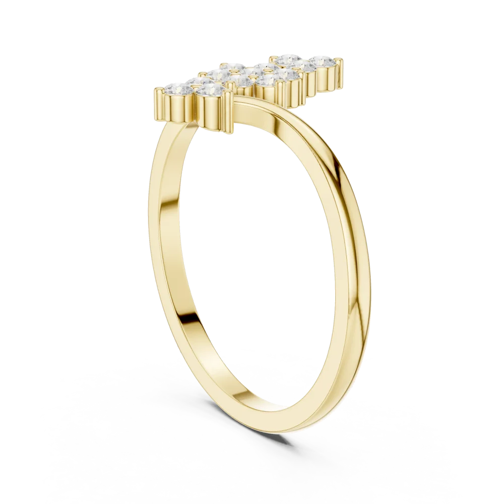 Fluid Kinetic Round Brilliant Cluster Ring - Image 3