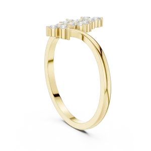 Fluid Kinetic Round Brilliant Cluster Ring - Image 3