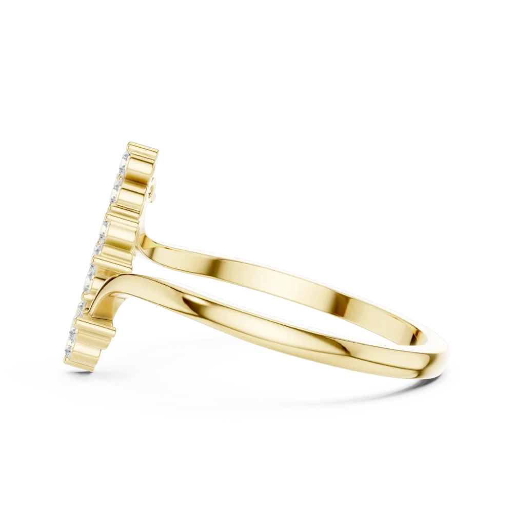 Fluid Kinetic Round Brilliant Cluster Ring - Image 4