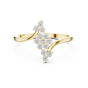 Fluid Kinetic Round Brilliant Cluster Ring - Image 2