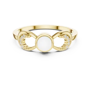 Infinite Grace Round Brilliant Accent Ring
