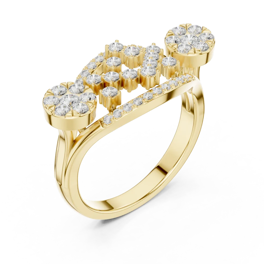 Experience the brilliance of this architectural cocktail ring featuring premium DIAMEUR lab-grown diamonds. A modern classic, shop yours today.