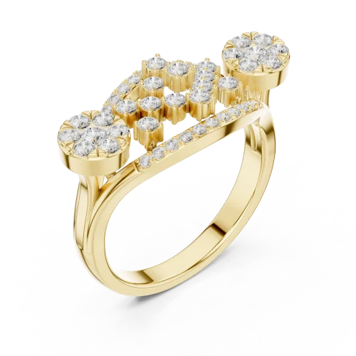 Luminary Round Brilliant Pavé-Set Architectural Cocktail Ring