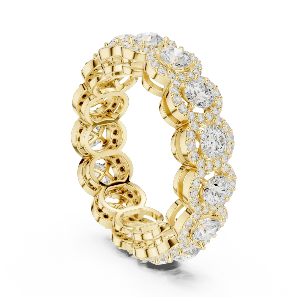 Infinite Radiance Round Brilliant Pavé Eternity Band - Image 3
