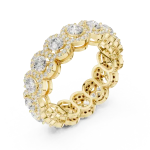 Infinite Radiance Round Brilliant Pavé Eternity Band