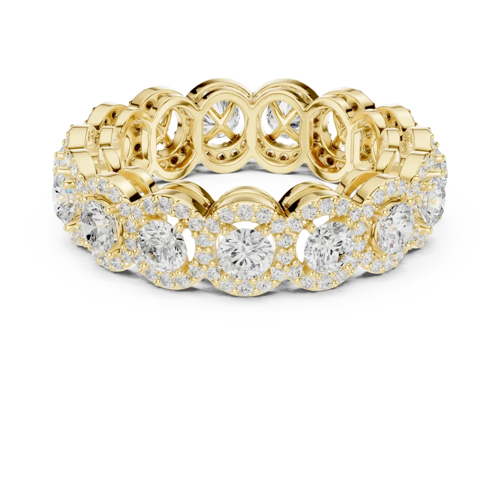 Infinite Radiance Round Brilliant Pavé Eternity Band - Image 2