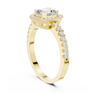 Luminary Emerald Cut Halo Solitaire Ring - Image 3