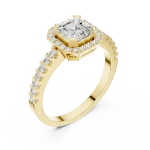 Luminary Emerald Cut Halo Solitaire Ring
