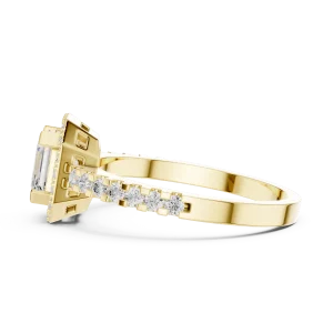 Luminary Emerald Cut Halo Solitaire Ring - Image 4
