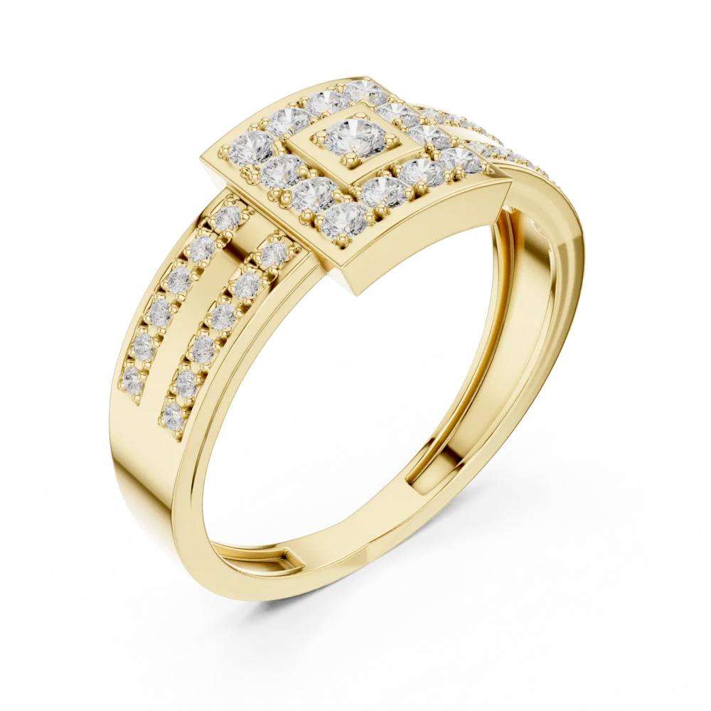 Discover the radiant beauty of our Emerald Cut Solitaire Ring, featuring precision-set DIAMEUR diamonds. Elevate your style with sustainable luxury today.