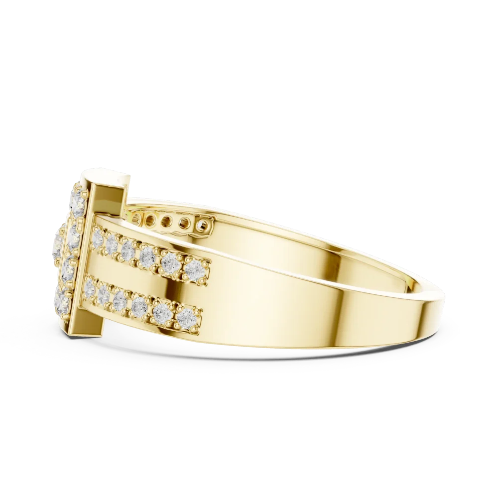 Luminary Emerald Cut Solitaire Geometric Statement Ring - Image 4