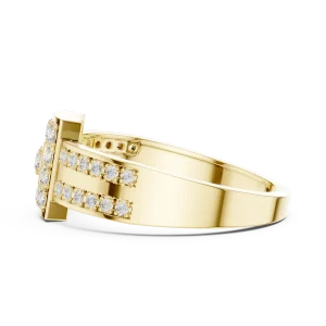 Luminary Emerald Cut Solitaire Geometric Statement Ring - Image 4