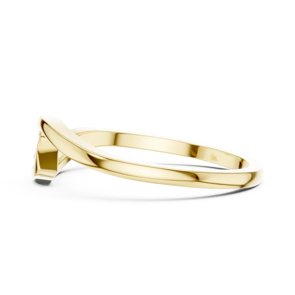 Fluid Motion Round Brilliant Accent Ring - Image 4