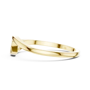 Fluid Motion Round Brilliant Accent Ring - Image 4
