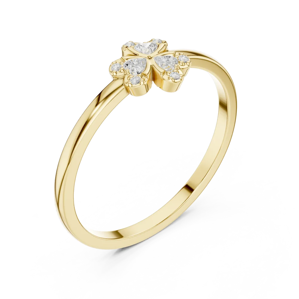 Discover the elegance of this floral cluster ring, adorned with brilliant-cut DIAMEUR diamonds. A modern classic for any occasion. Shop the collection.