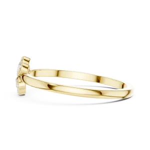 Petite Floral Cluster Brilliant-Cut Diamond Ring - Image 4