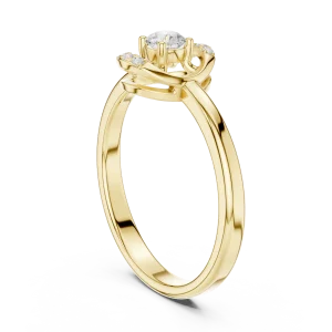 Essence Round Brilliant Pavé Accent Ring - Image 3