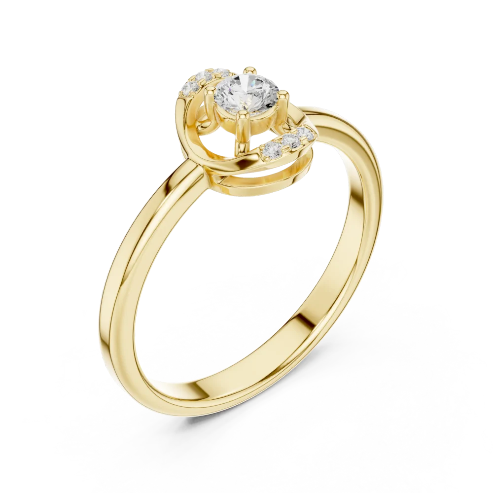 Discover the radiant beauty of this round brilliant accent ring. Meticulously crafted with DIAMEUR lab-grown diamonds, elevate your style today.