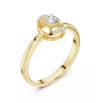 Essence Round Brilliant Pavé Accent Ring