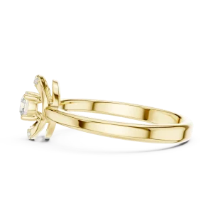 Essence Round Brilliant Pavé Accent Ring - Image 4