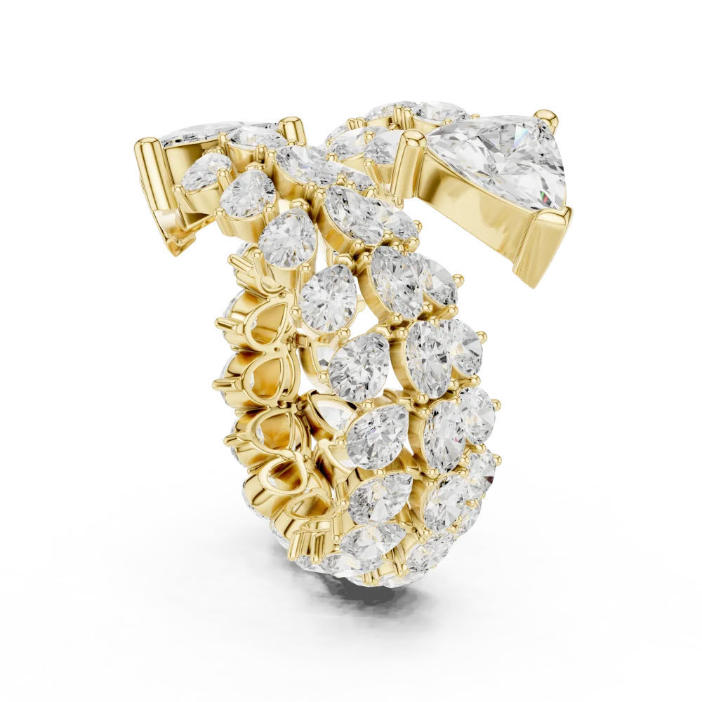 Luminary Trillion Solitaire Architectural Statement Ring - Image 3
