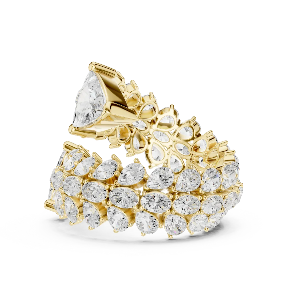 Luminary Trillion Solitaire Architectural Statement Ring - Image 4