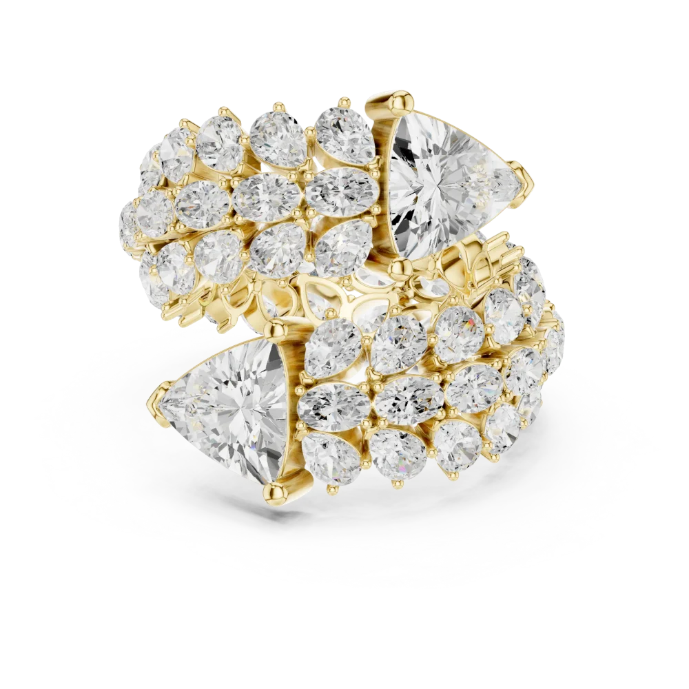 Luminary Trillion Solitaire Architectural Statement Ring - Image 2