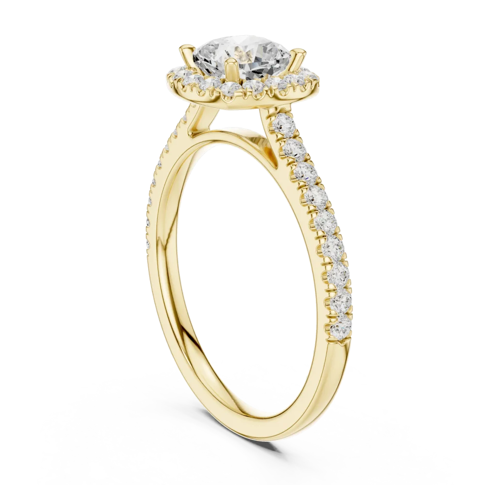 Luminary Cushion Solitaire Halo Ring - Image 3
