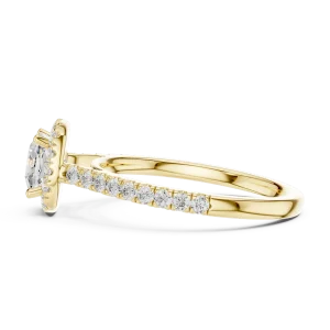 Luminary Cushion Solitaire Halo Ring - Image 4