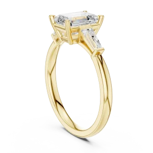Luminary Emerald Cut Three-Stone Solitaire Engagement Ring - Image 3