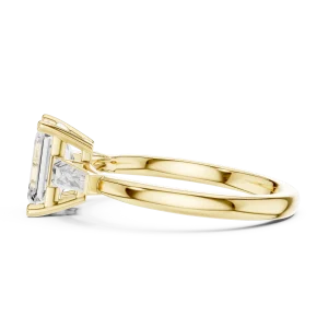 Luminary Emerald Cut Three-Stone Solitaire Engagement Ring - Image 4