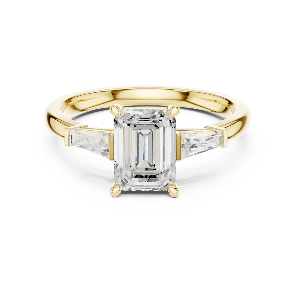 Luminary Emerald Cut Three-Stone Solitaire Engagement Ring - Image 2